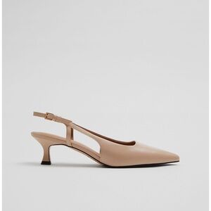 Slingback Leather Pumps - Ecru